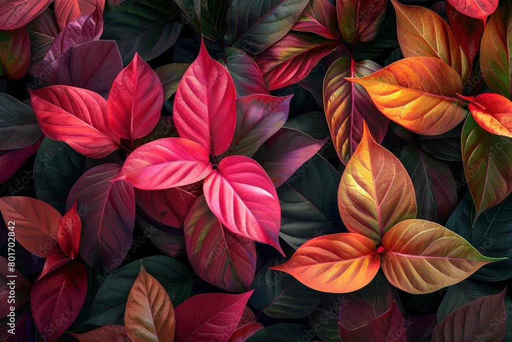 beautiful leaves for the background - generative ai