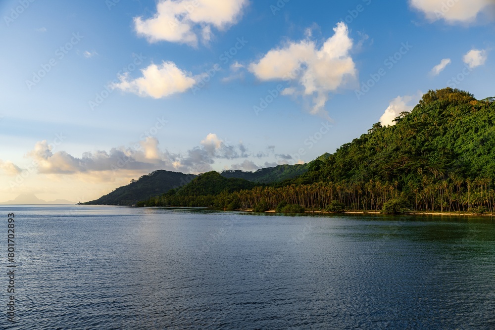 The Mountain Range of Motu Mahaea (Taha’a), French Polynesia