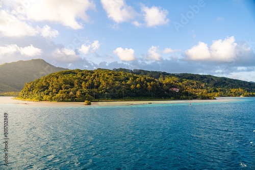 The Mountain Range of Motu Mahaea (Taha’a), French Polynesia