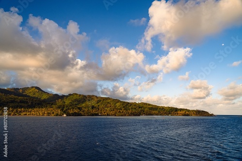 The Mountain Range of Motu Mahaea (Taha’a), French Polynesia