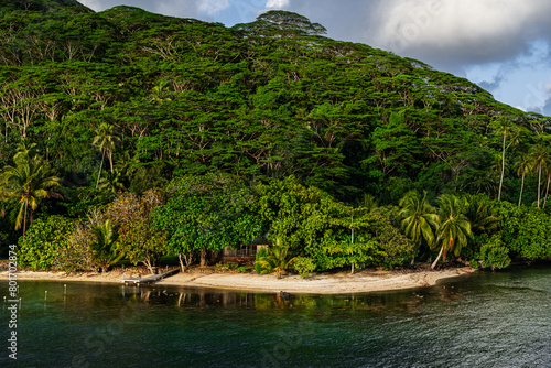 The Mountain Range of Motu Mahaea (Taha’a), French Polynesia