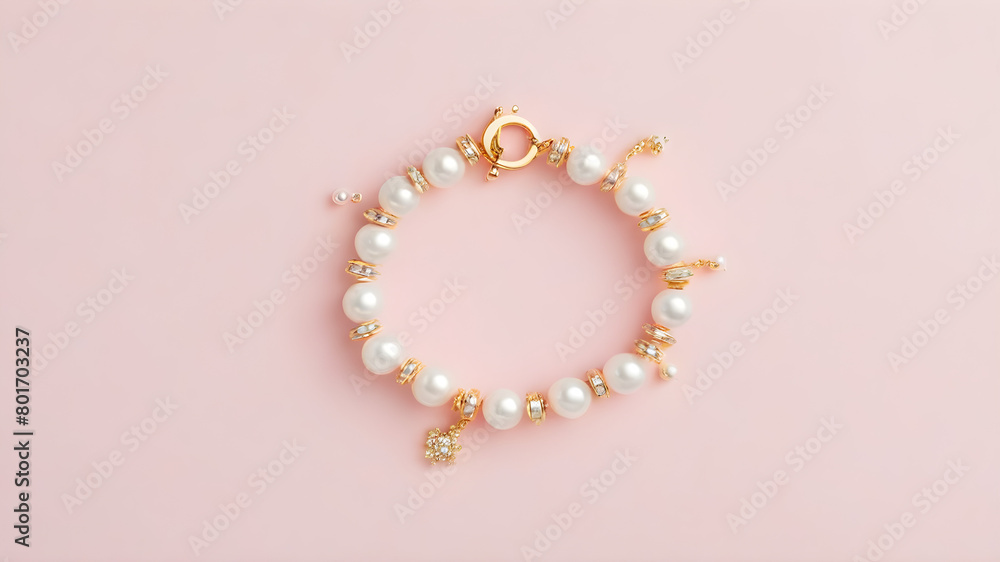 pearl necklace on a white background pearl necklace on a white background