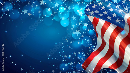 Happy Labor day banner, american patriotic background 
