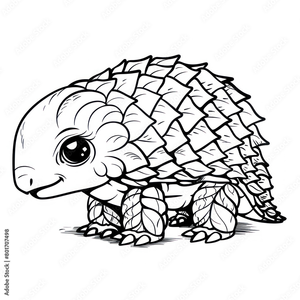 Pangolin Coloring Pages - Free &amp; Printable | Love Stock Illustration ...