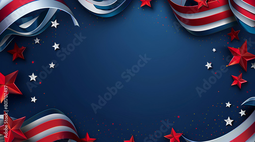 Happy Labor day banner, american patriotic background 