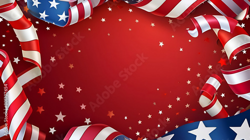 Happy Labor day banner, american patriotic background 