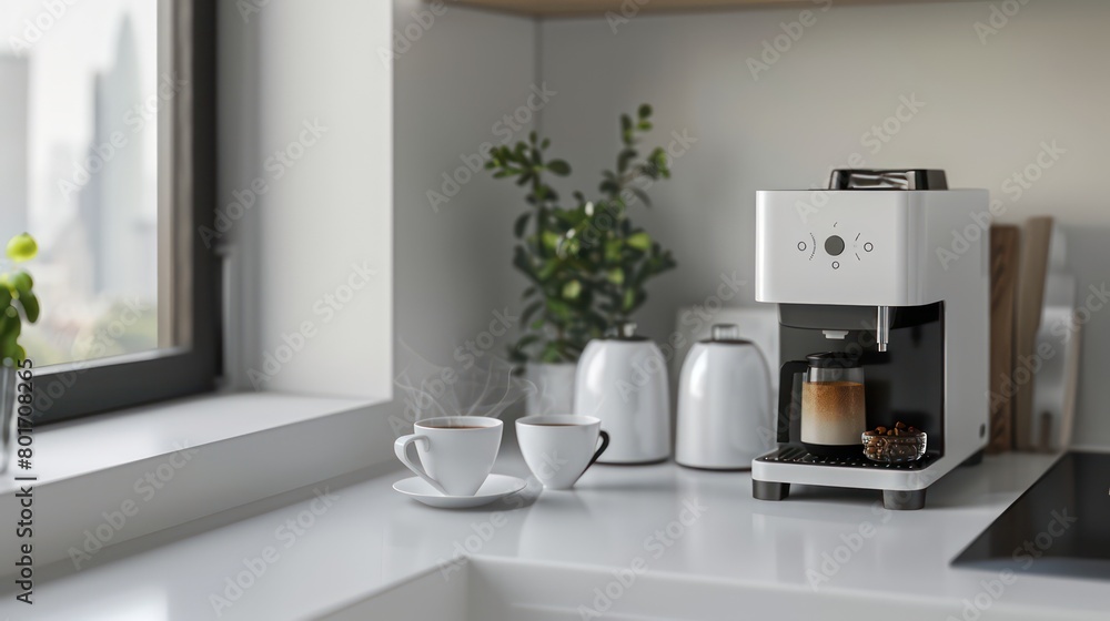 coffee machine in the kitchen counter coffee machine in the kitchen counter
