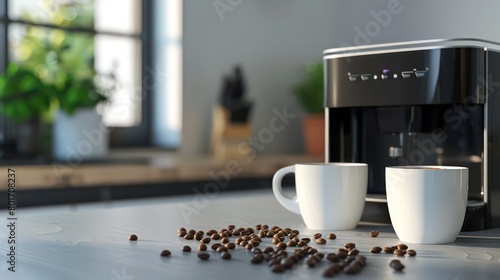 coffee machine in the kitchen counter