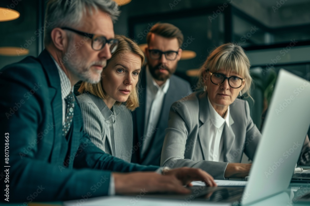 Group of business people working together in modern office. Selective focus. Group of business people working together in modern office. Selective focus.
