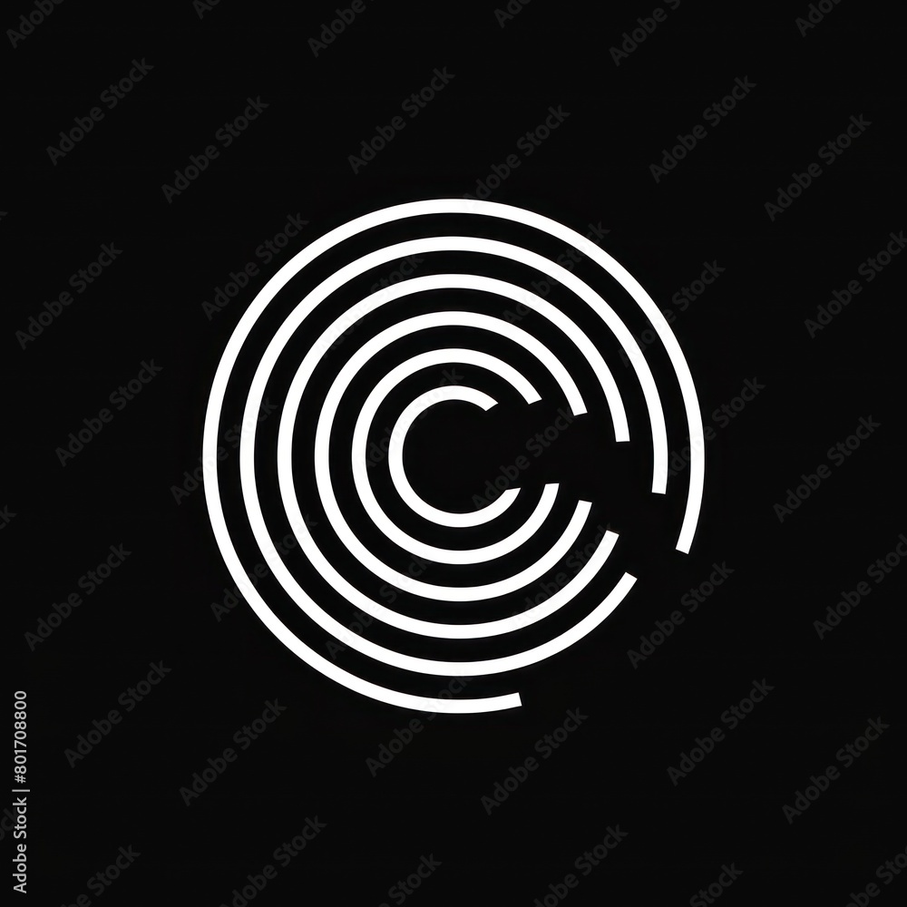 circular propagation logo design black background circular propagation logo design black background