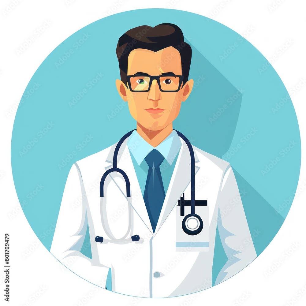 doctor flat design icon doctor flat design icon