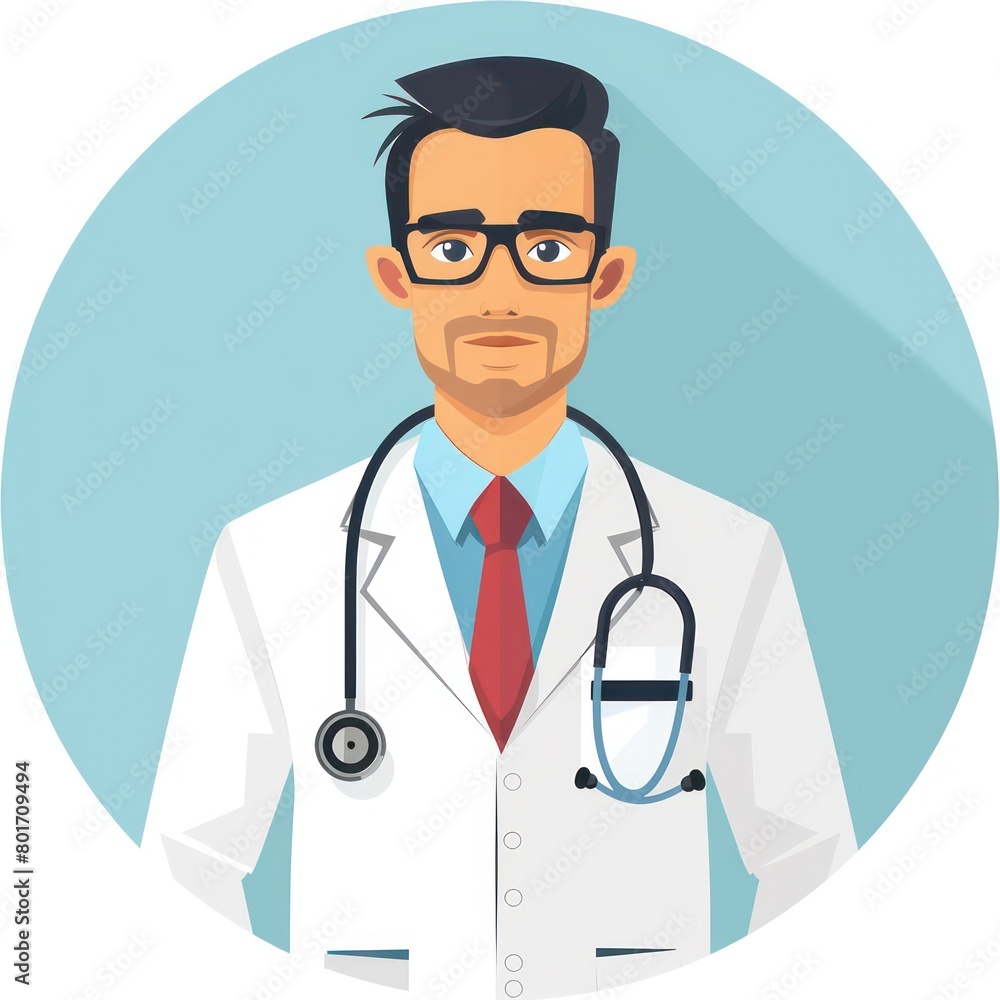 doctor flat design icon doctor flat design icon