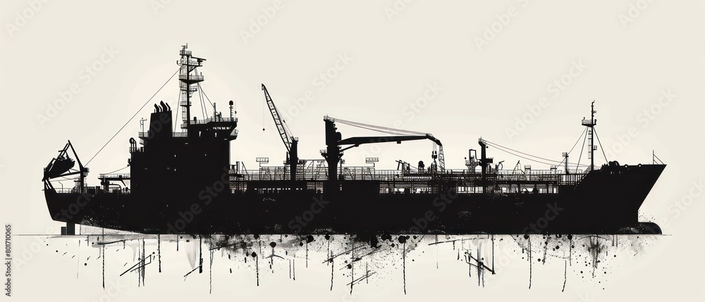 ship vessel silhouette, black and white ship vessel silhouette, black and white