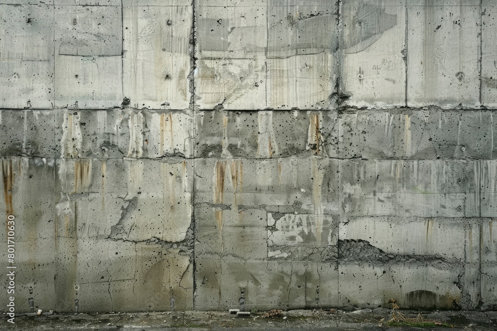 Rough cement wall in buildings - generative ai