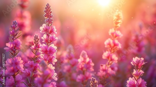 Bright pollen on a lively flower meadow, bright sun, diverse colors, AI Generative © sorapop