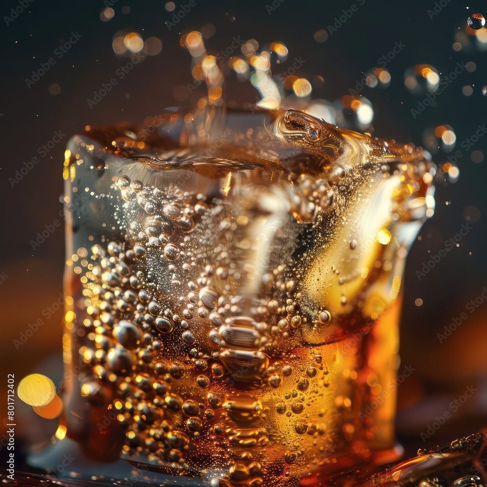 ice cube in cola sparkling ice cube in cola sparkling