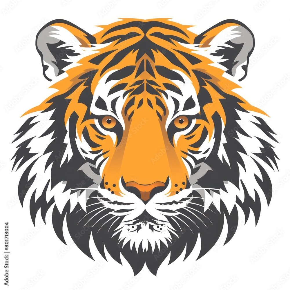 tiger head logo design, white background tiger head logo design, white background