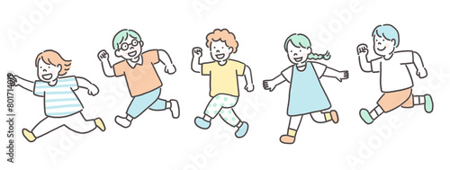 走る元気なこどもたち