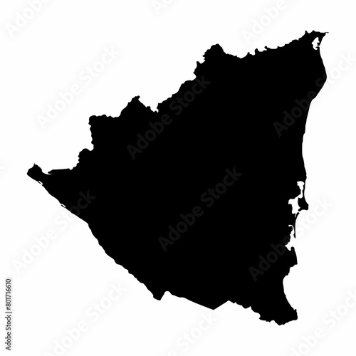 Nicaragua silhouette map photo