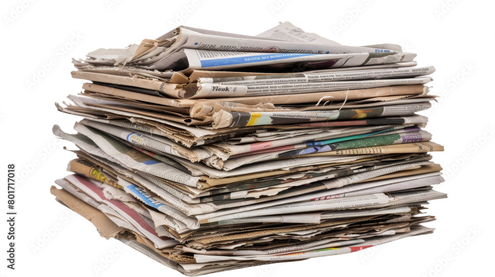 Stack newspapers recycling Stack newspapers recycling