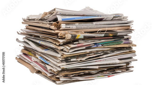 Stack newspapers recycling 