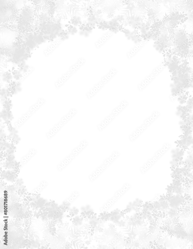 Fototapeta premium Snowflakes frame, Snowfall border clipart