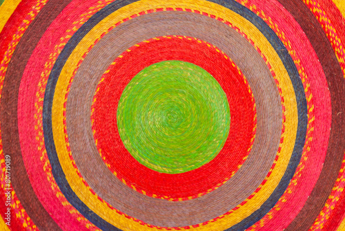 Textiles y ornamentación con colores Mexicanos