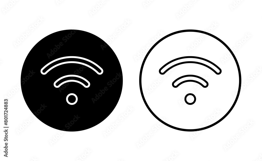 Wifi icon set. signal vector icon. Wireless icon vector Wifi icon set. signal vector icon. Wireless icon vector