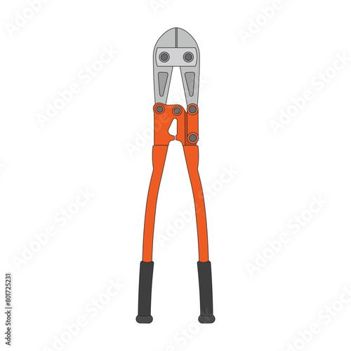 kids drawing cartoon Vector illustration bolt cutter icon Isolated on White