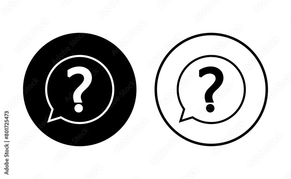 Question icon set. question mark icon vector. Question icon set. question mark icon vector.