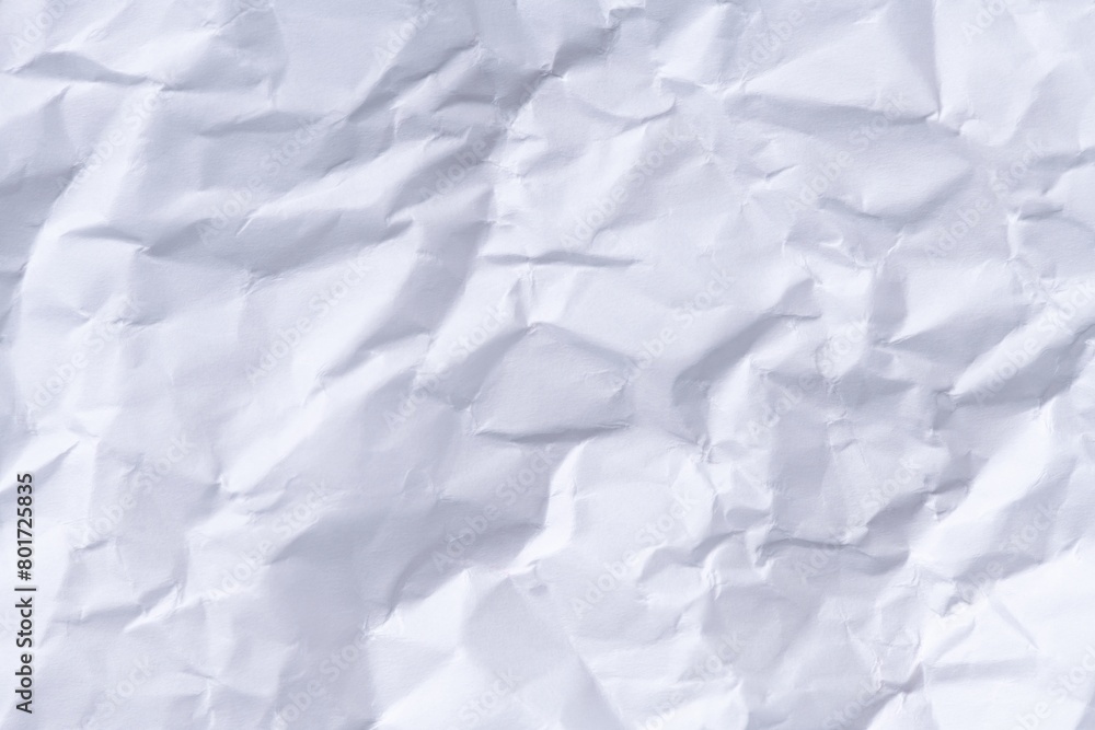 Crumpled paper texture, white background Crumpled paper texture, white background