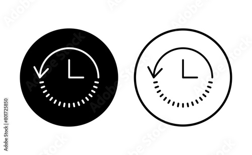 History icon set. recent event history
