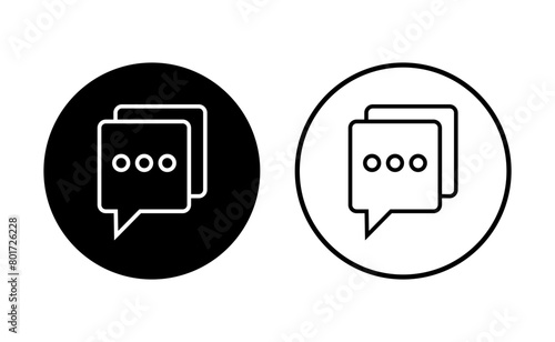 Chat icon set. speech bubble icon. comment icon vector. message. contact us
