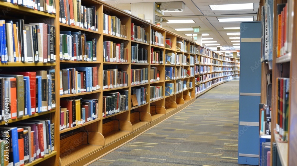 Old Big Library with many shelfs Old Big Library with many shelfs