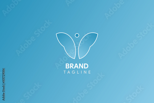 Butterfly animal design logo vector illustration