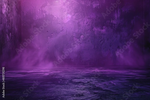 Deep purple abstract background with a large, central copy space, ideal for luxurious product advertisements or artistic event promotions photo