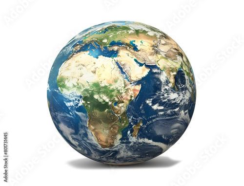 earth globe on white on transparent png background 