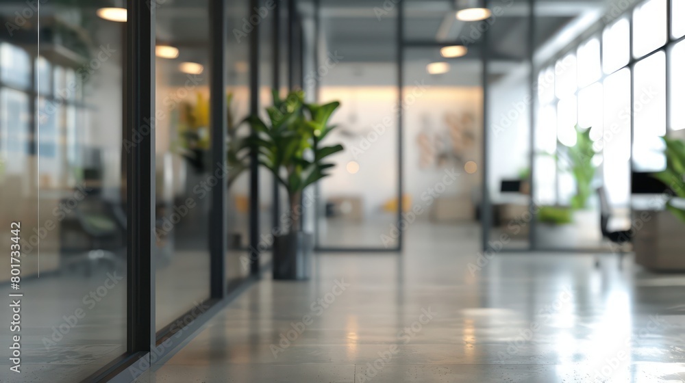 a blurry modern office background