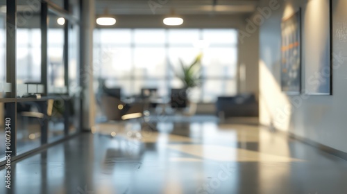 a blurry modern office background