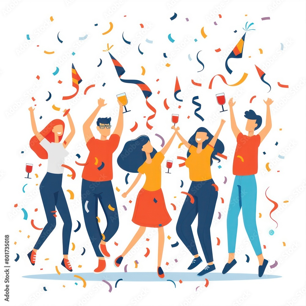party day illustration design on white background party day illustration design on white background