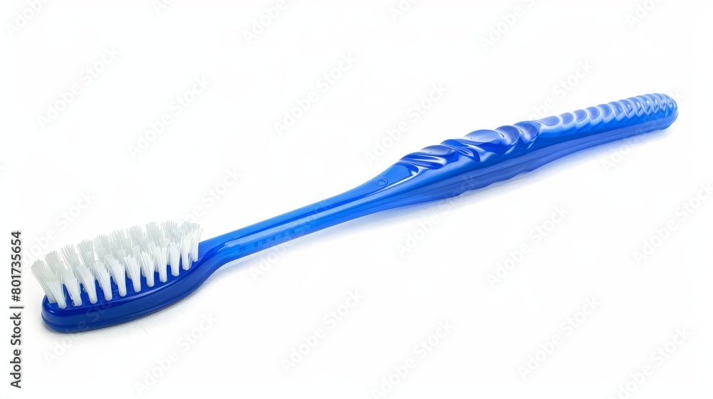 clean blue toothbrush with white bristles isolated on white background dental hygiene photo clean blue toothbrush with white bristles isolated on white background dental hygiene photo