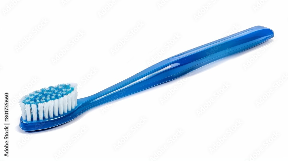 clean blue toothbrush with white bristles isolated on white background dental hygiene photo clean blue toothbrush with white bristles isolated on white background dental hygiene photo