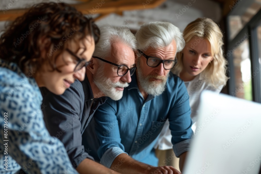 Group of business people working together in creative office. Selective focus. Group of business people working together in creative office. Selective focus.