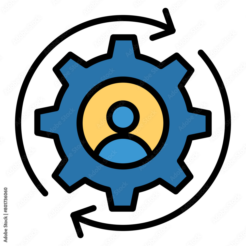 Reskilling  Icon Element For Design