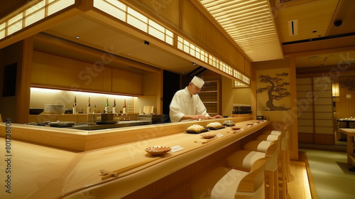 日本の伝統的な和食職人 photo