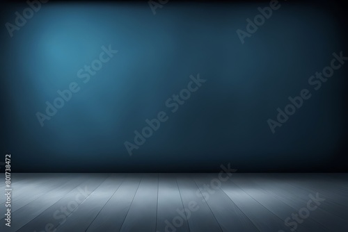  Background blank banner wall studio room blue soft gradient empty light abstract wallpaper template illustration space floor dark texture design website  display your product 