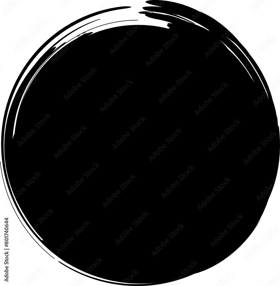 Circle brush for stamp, ink and paintbrush design