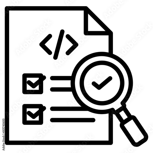 Test Coverage  Icon Element For Design
