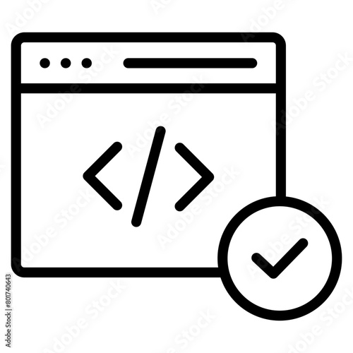 Code Validation  Icon Element For Design