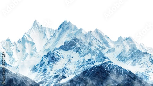 Wallpaper Mural alps mountains dark blue on white background Torontodigital.ca